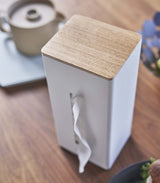 Two-Sided Tissue Case - Steel + Wood from Yamazaki Home