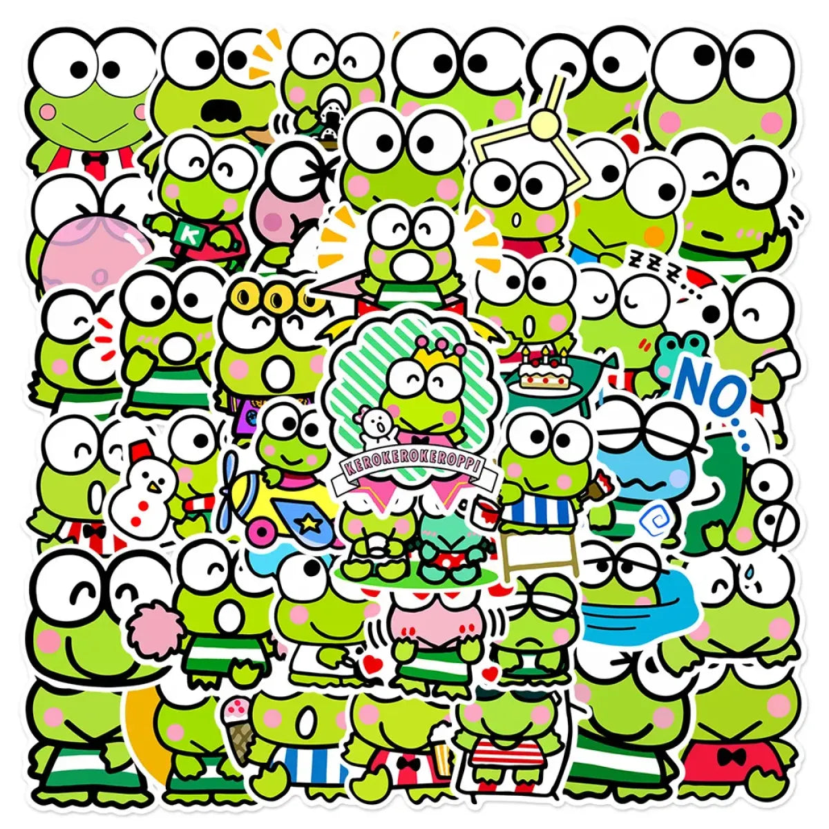 50pcs Sanrio Cartoon Stickers - Hello Kitty, Kuromi, My Melody from Kawaii Stop