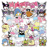 50pcs Sanrio Cartoon Stickers - Hello Kitty, Kuromi, My Melody from Kawaii Stop