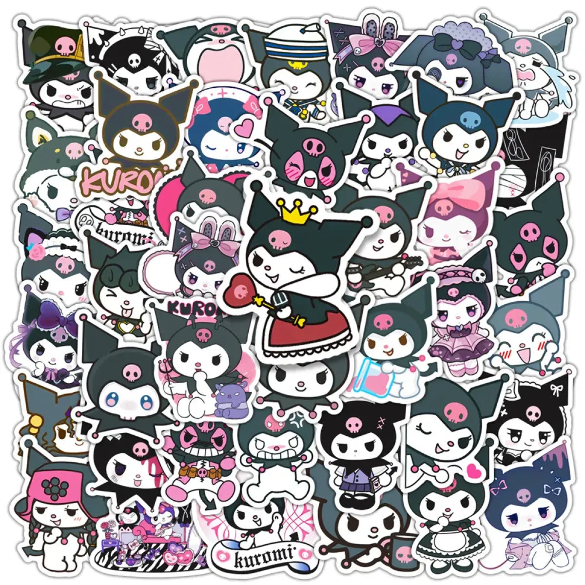 50pcs Sanrio Cartoon Stickers - Hello Kitty, Kuromi, My Melody from Kawaii Stop