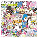 50pcs Sanrio Cartoon Stickers - Hello Kitty, Kuromi, My Melody from Kawaii Stop