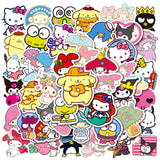 50pcs Sanrio Cartoon Stickers - Hello Kitty, Kuromi, My Melody from Kawaii Stop