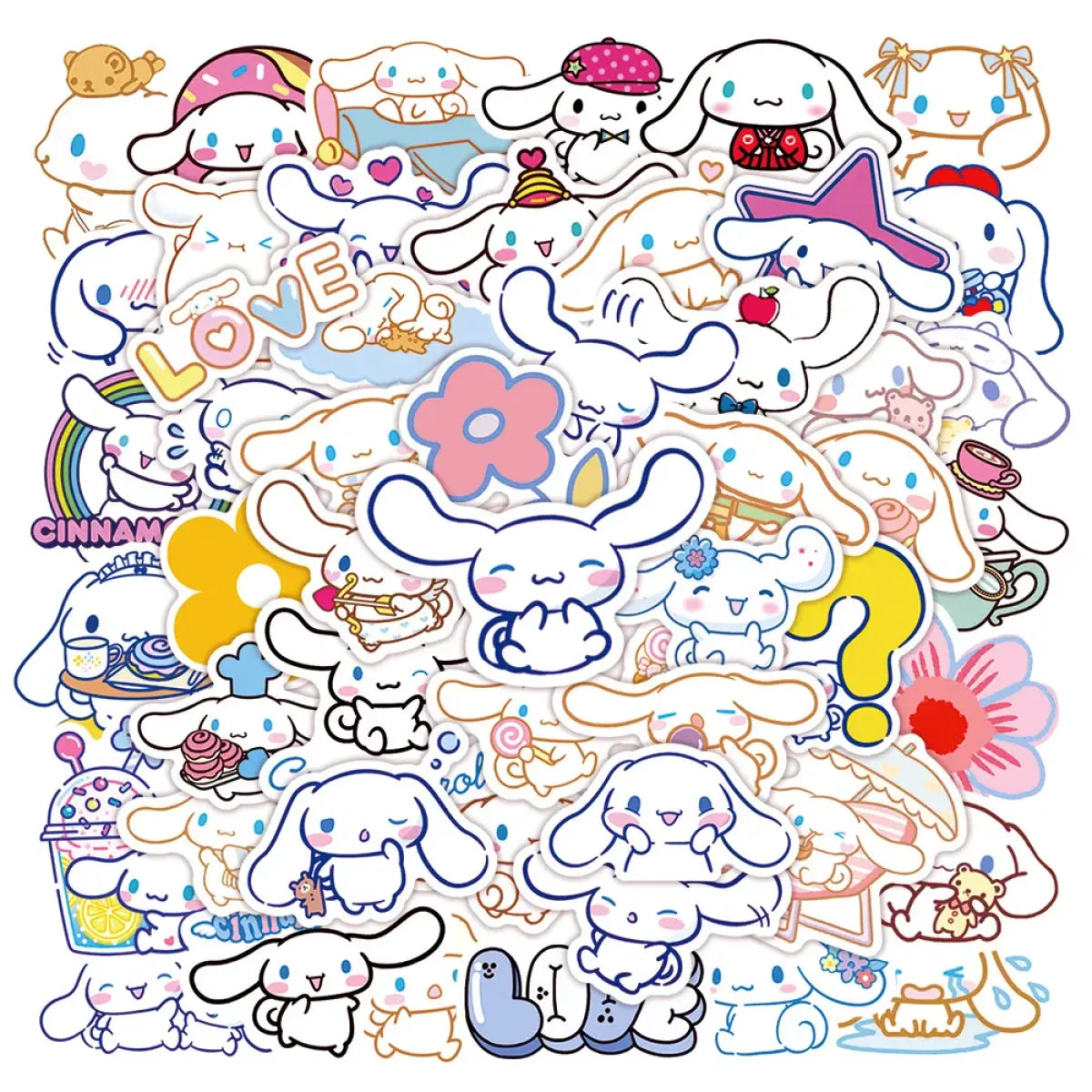 50pcs Sanrio Cartoon Stickers - Hello Kitty, Kuromi, My Melody from Kawaii Stop