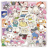 50pcs Sanrio Cartoon Stickers - Hello Kitty, Kuromi, My Melody from Kawaii Stop