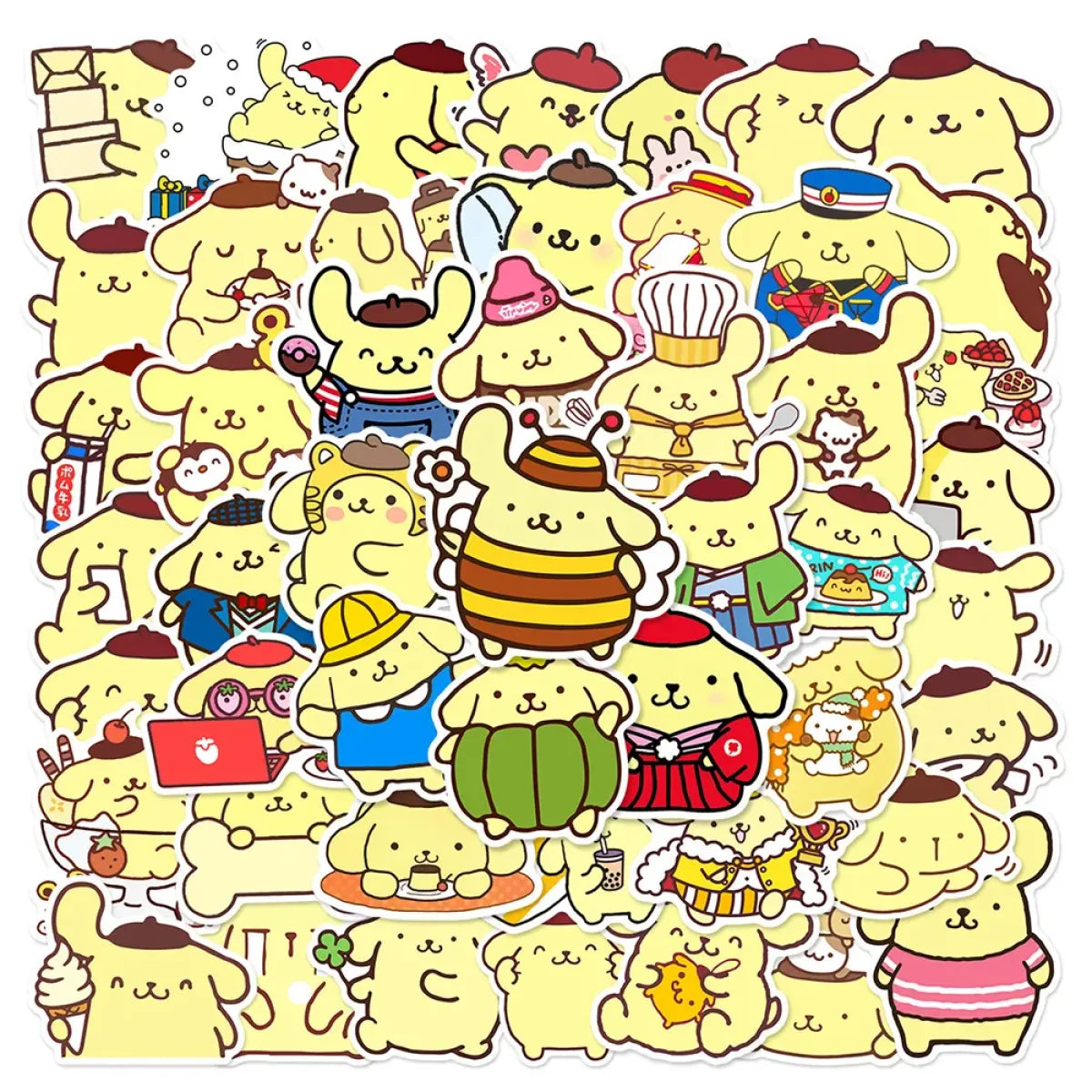 50pcs Sanrio Cartoon Stickers - Hello Kitty, Kuromi, My Melody from Kawaii Stop