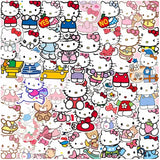 50pcs Sanrio Cartoon Stickers - Hello Kitty, Kuromi, My Melody from Kawaii Stop