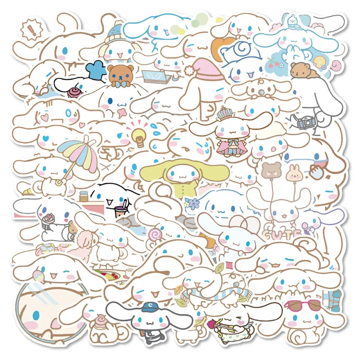50pcs Sanrio Cartoon Stickers - Hello Kitty, Kuromi, My Melody from Kawaii Stop