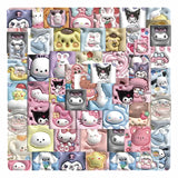 50pcs Sanrio Cartoon Stickers - Hello Kitty, Kuromi, My Melody from Kawaii Stop