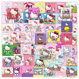 50pcs Sanrio Cartoon Stickers - Hello Kitty, Kuromi, My Melody from Kawaii Stop