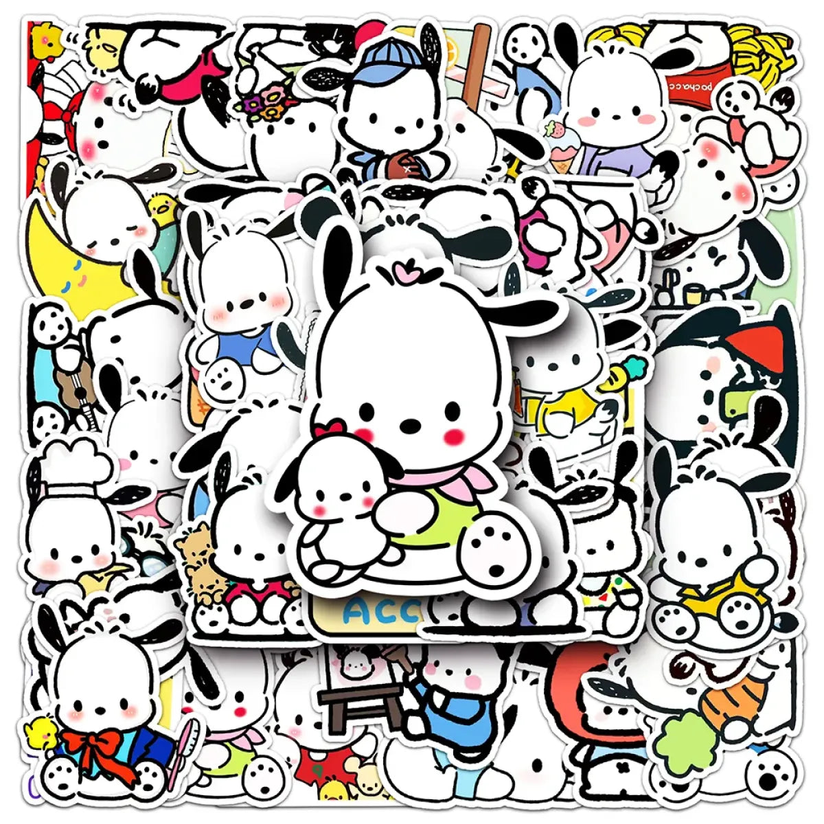 50pcs Sanrio Cartoon Stickers - Hello Kitty, Kuromi, My Melody from Kawaii Stop