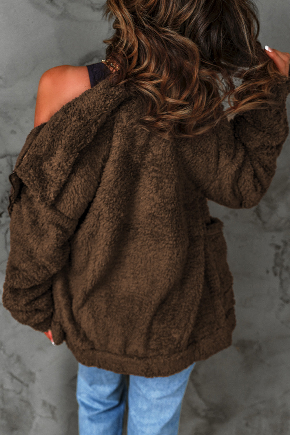 Brown Fleece Coat from MsDressly