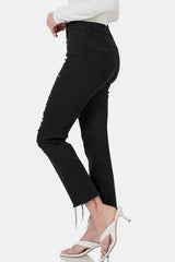 Zenana Distressed Raw Hem Cropped Jeans from Enfance-Heureuse