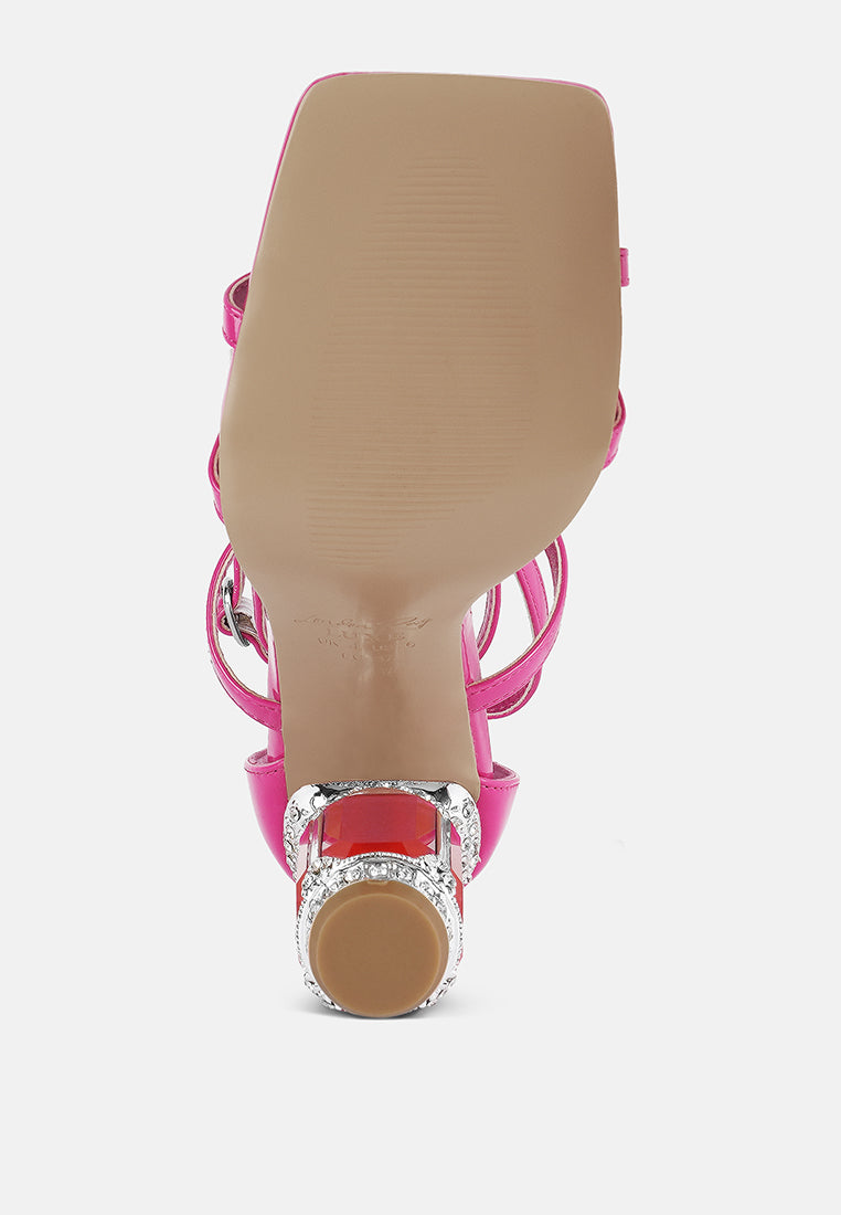 Affluence Jeweled High Heel Sandals from London Rag International