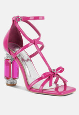 Affluence Jeweled High Heel Sandals from London Rag International