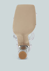 Affluence Jeweled High Heel Sandals from London Rag International