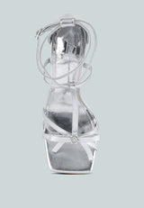 Affluence Jeweled High Heel Sandals from London Rag International