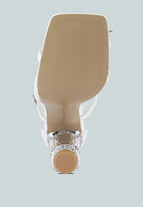 Affluence Jeweled High Heel Sandals from London Rag International