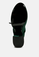 After Pay High Heel Velvet Knitted Boot from London Rag International