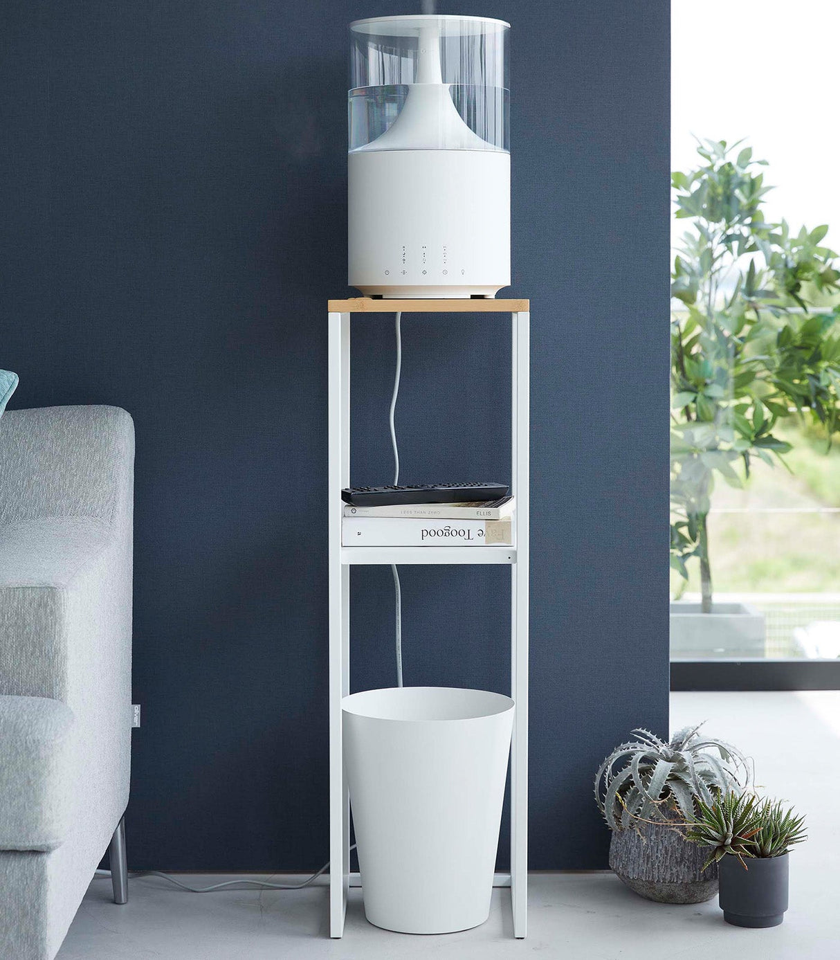 Two-Tier Display & Storage Shelf (31.5" H)  - Steel + Wood from Yamazaki Home