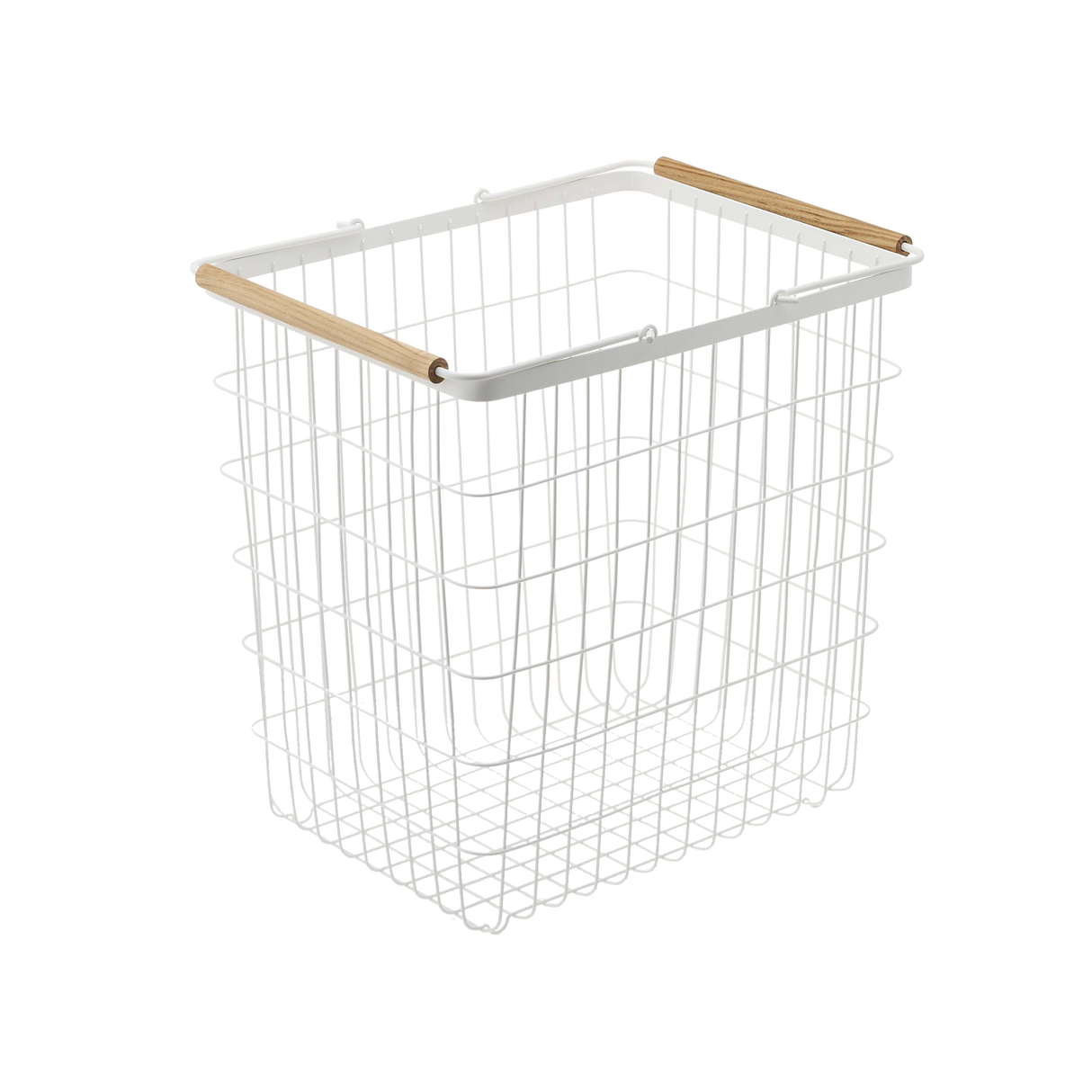 Wire Basket - Two Sizes - Steel + Wood from Yamazaki Home