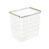 Wire Basket - Two Sizes - Steel + Wood from Yamazaki Home