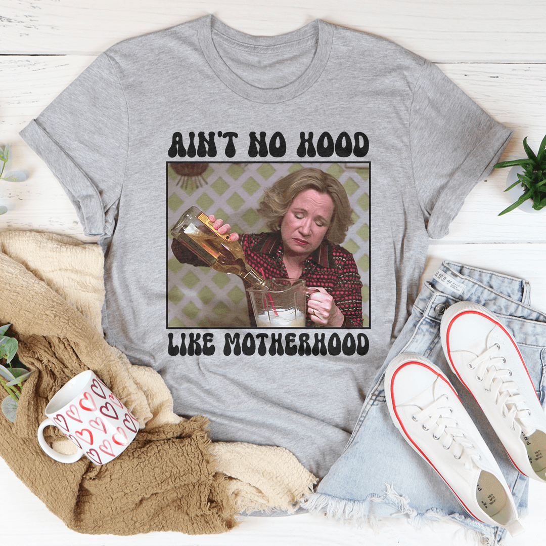 Ain't No Hood Like Motherhood Tee From Peachy Sunday