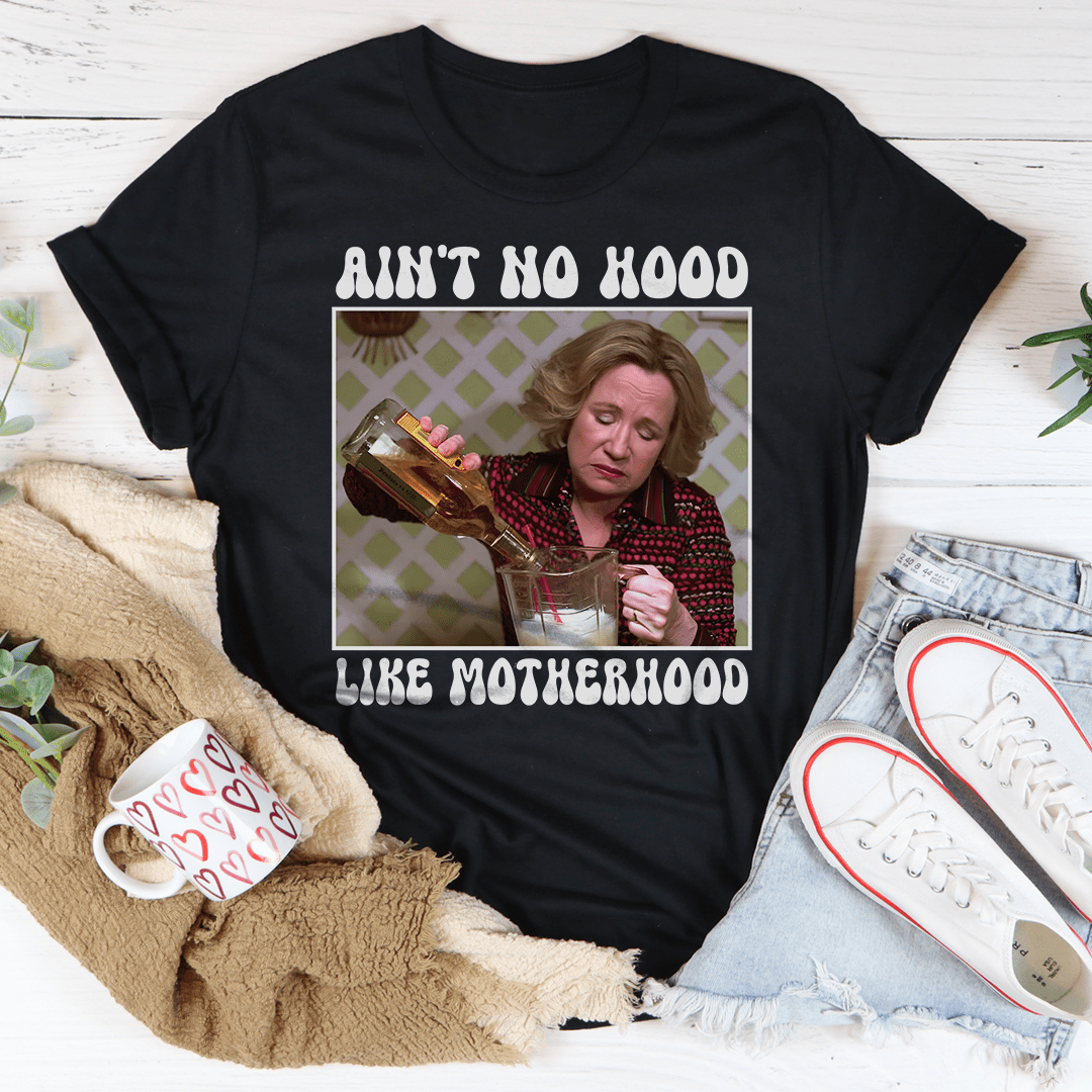 Ain't No Hood Like Motherhood Tee From Peachy Sunday