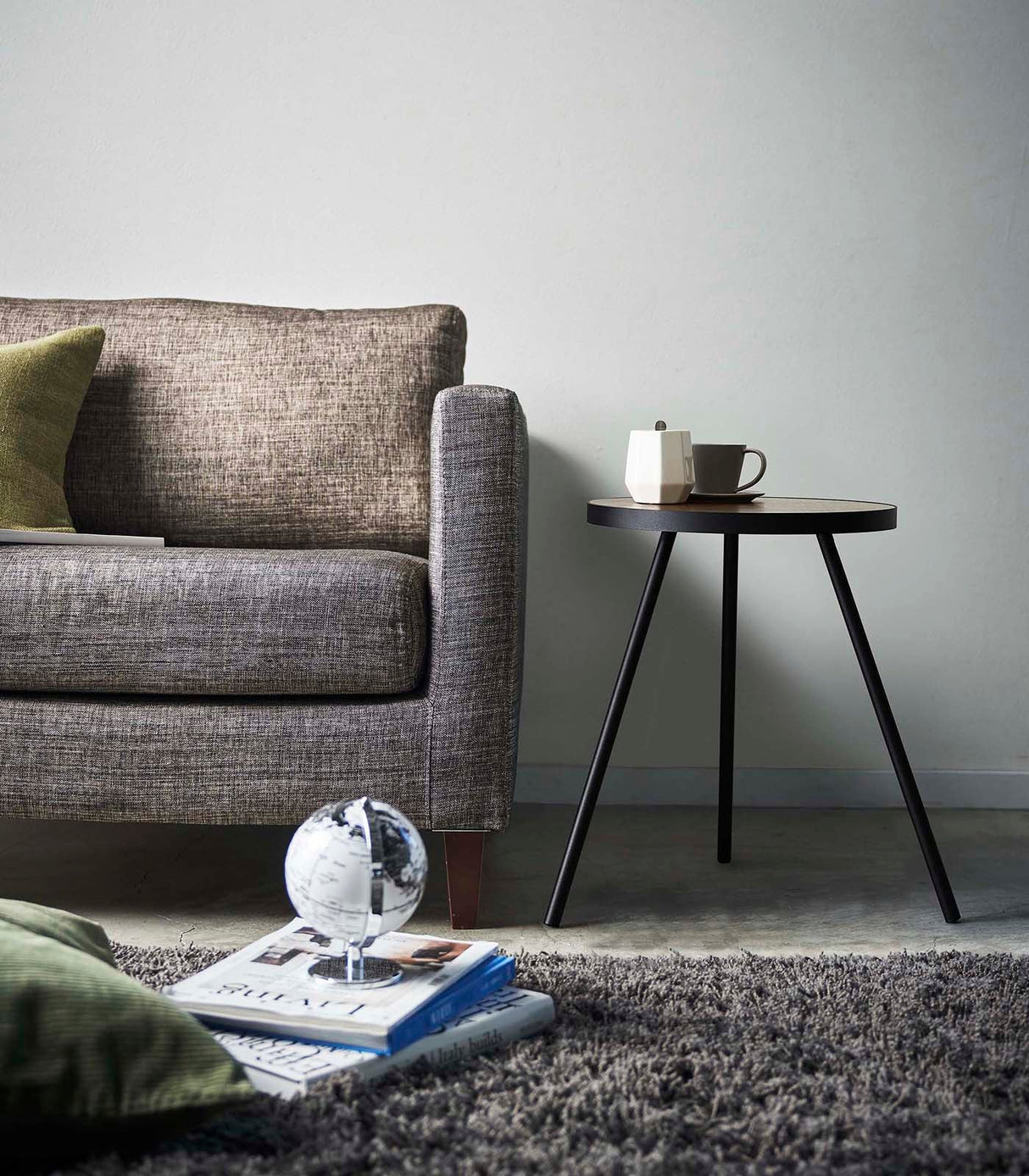 Side Table (20" H)  - Steel + Wood from Yamazaki Home