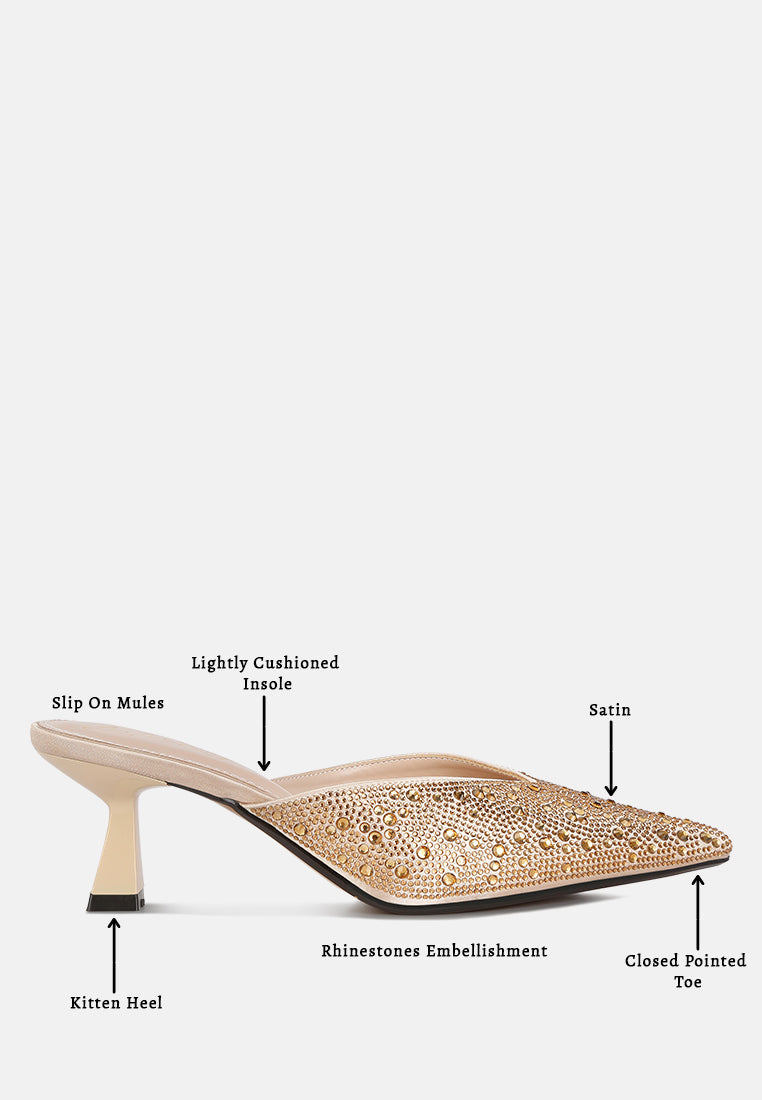 Aldora Rhinestones Embellished Satin  from London Rag International