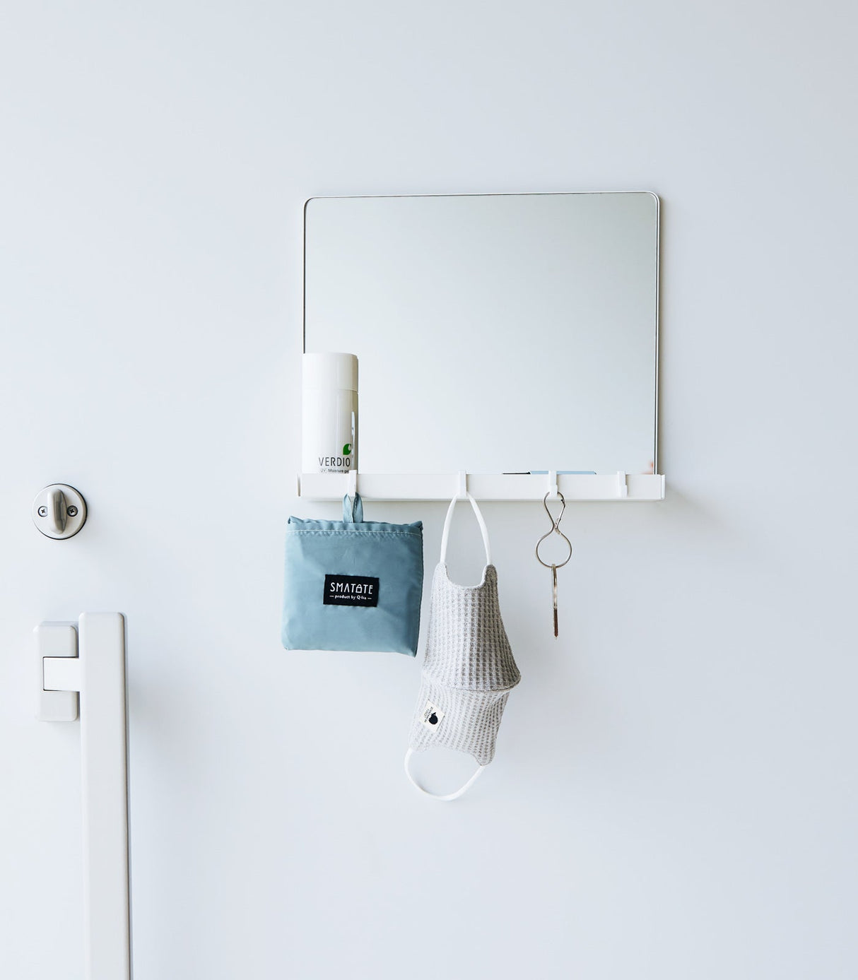 Magnetic Mirror with Storage Rack - Glass from Yamazaki Home