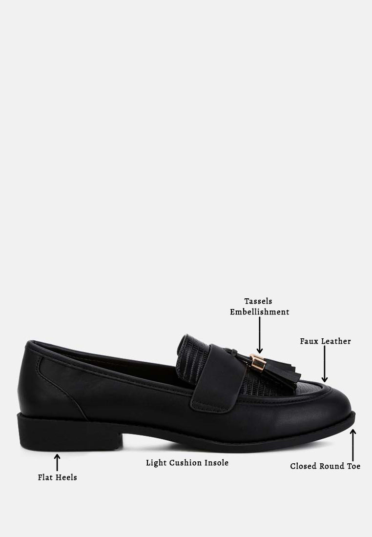 Alibi Tassels Detail Loafers from London Rag International