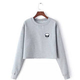 Alien Fleece Crop Top Sweater From Kawaii Stop