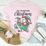 All I Want For Christmas Is Cats Tee from Peachy Sunday
