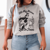All My Hexas Live In Texas Sweatshirt from Peachy Sunday