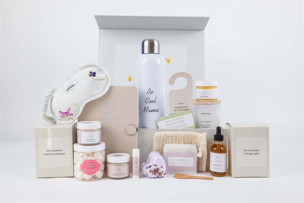 New Mom Gift, Pampering Natural Skincare gift for New Mom from Lizush