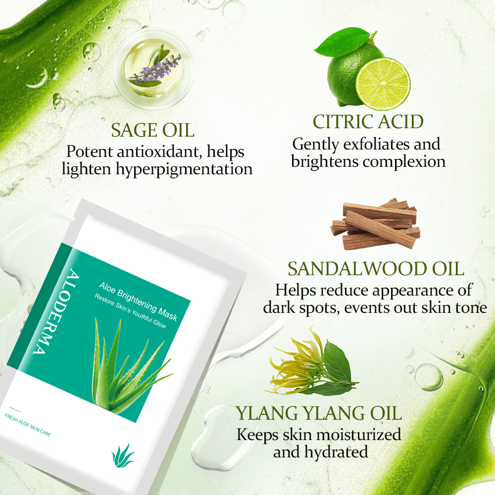 Aloe Brightening Mask (Box of 5) from ALODERMA