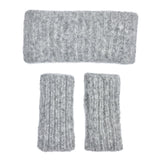 Gray Ribbed Alpaca Gloves from SLATE + SALT