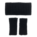 Black Ribbed Alpaca Gloves from SLATE + SALT
