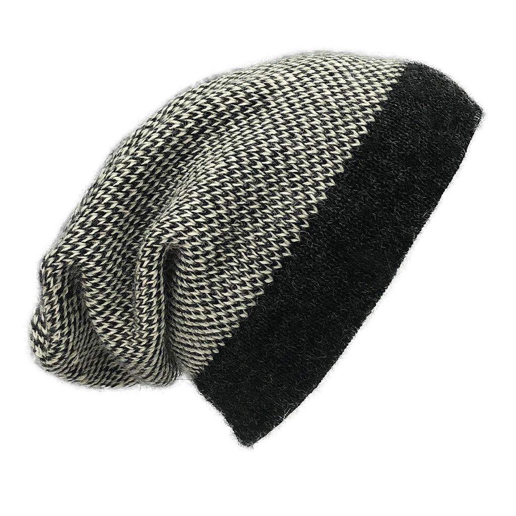 Midnight Interwoven Alpaca Beanie from SLATE + SALT