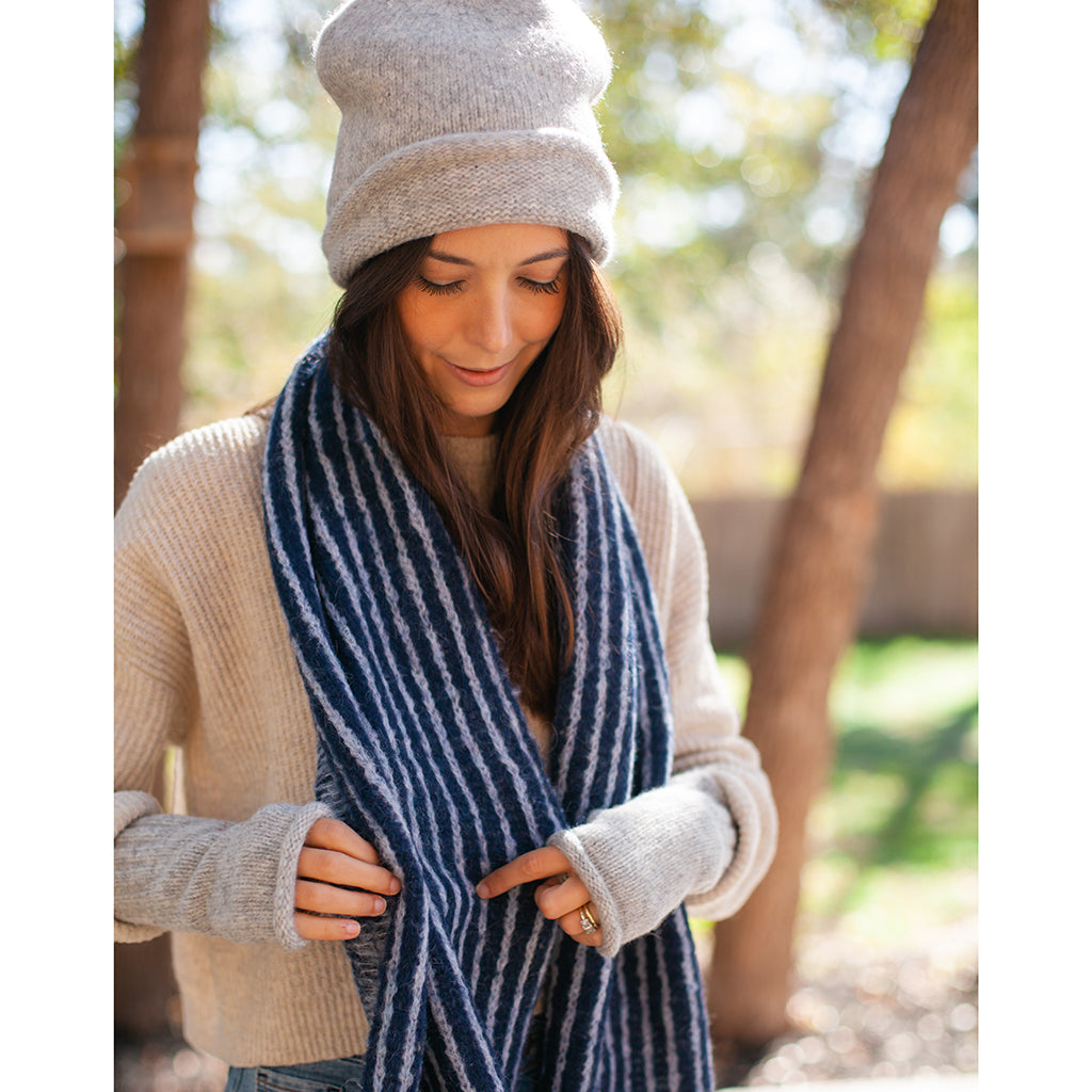 Gray Essential Knit Alpaca Gloves from SLATE + SALT
