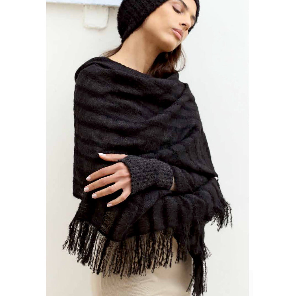 Black Minimalist Alpaca Gloves from SLATE + SALT