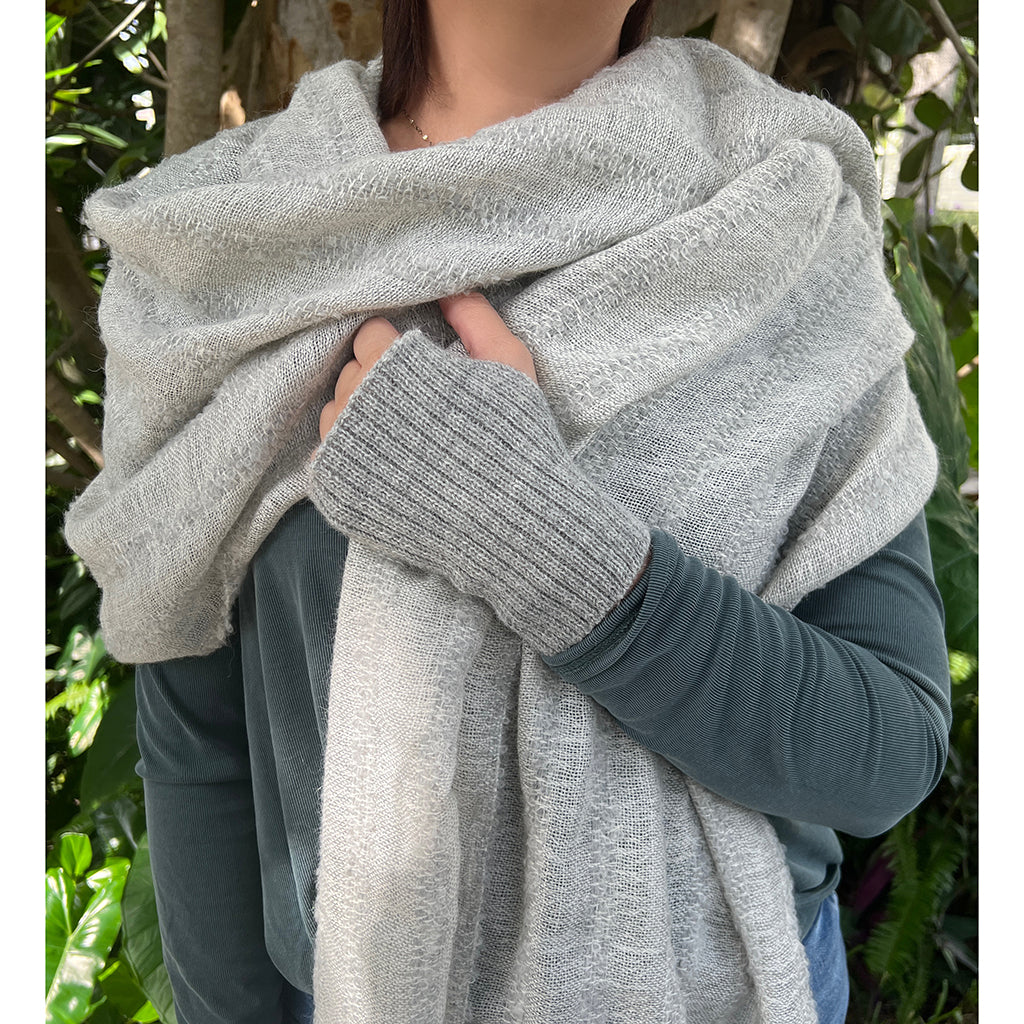 Gray Minimalist Alpaca Gloves from SLATE + SALT