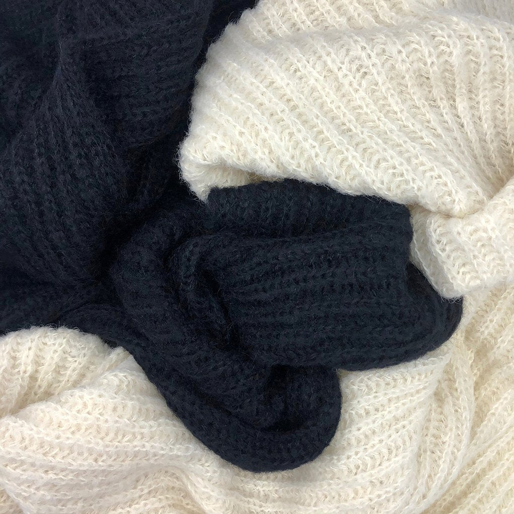 Chunky Snow Knit Alpaca Scarf from SLATE + SALT