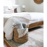 Chunky Gray Weave Alpaca Throw from SLATE + SALT
