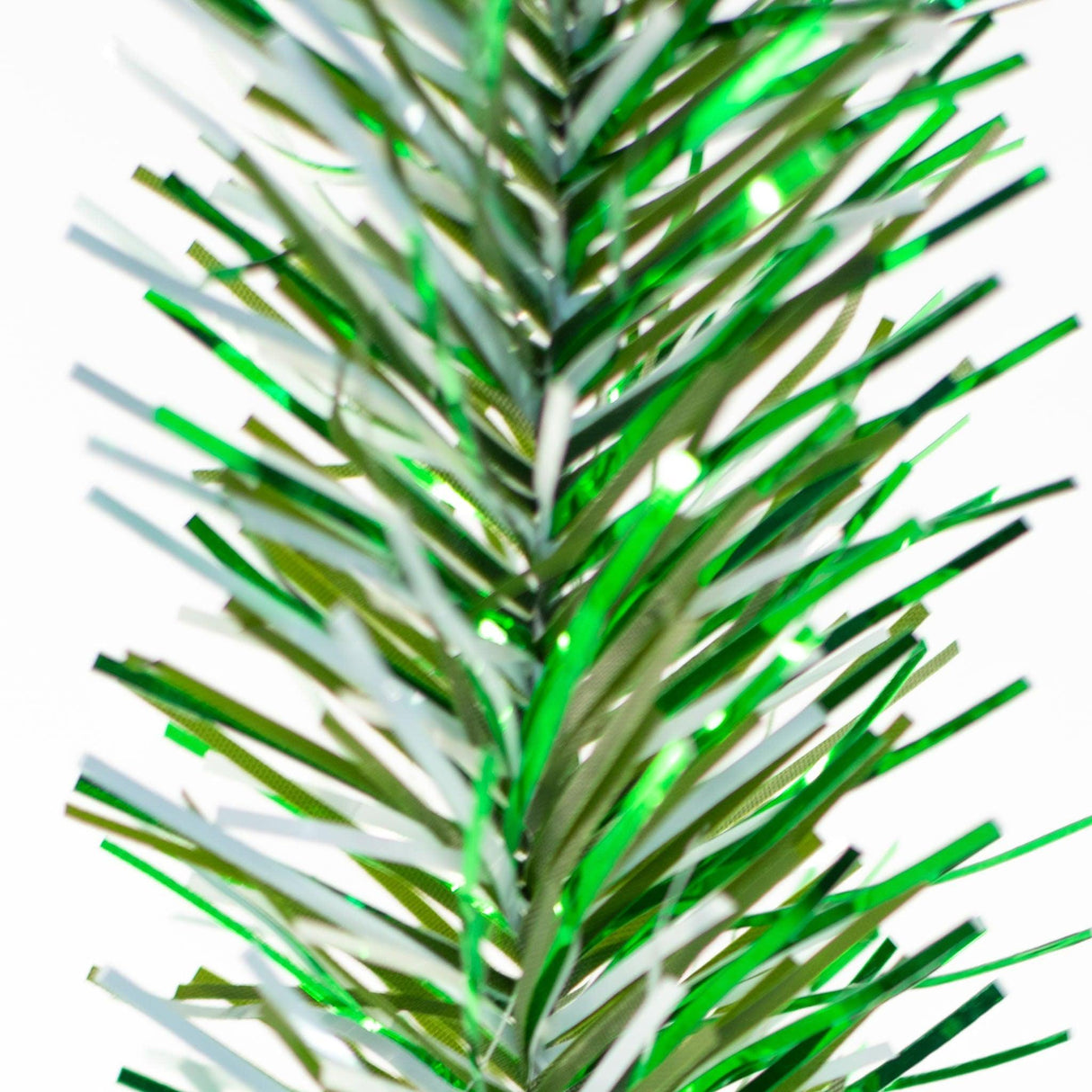 Alpine Green & White Tinsel Garland from Lee Display