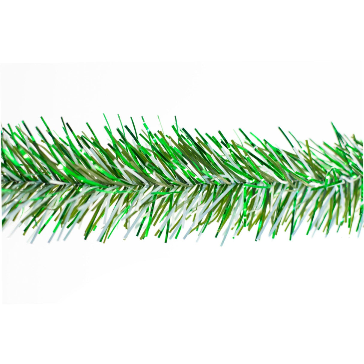 Alpine Green & White Tinsel Garland from Lee Display