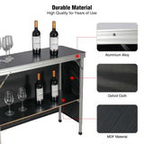 Portable Bar Table for Events  with Double Layer From Redcamp