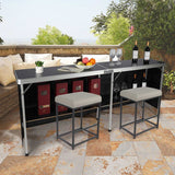 Portable Bar Table for Events  with Double Layer From Redcamp