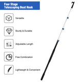 Aluminum Extendable 8ft/12ft Telescopic Boat Hook For Docking, Black/Silver From Redcamp