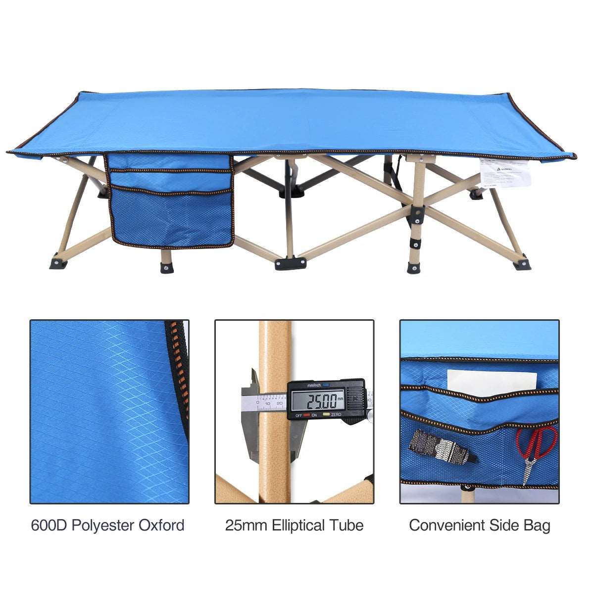 Folding Kids Cot for Sleeping,Blue Pink Navy From Redcamp